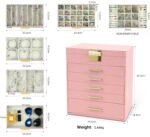 CARLA HOME  6-Layer Large Jewelry Organizer Box for Women with Mirror, Drawers, Hooks & Dividers for Rings, Necklaces, Bracelets, Ideal Gift for Women (Pink) - Image 3