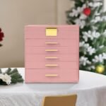 CARLA HOME  6-Layer Large Jewelry Organizer Box for Women with Mirror, Drawers, Hooks & Dividers for Rings, Necklaces, Bracelets, Ideal Gift for Women (Pink) - Image 7