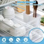 CARLA HOME 2-Tier Dish Drying Rack for Kitchen Counter with Removable Drip Tray, Utensil Holder and Cutlery Organizer - Image 4