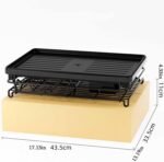CARLA HOME 2-Tier Dish Drying Rack for Kitchen Counter with Drainboard, Utensil Holder, Cup Rack & Cutlery Organizer - Image 8