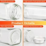 CARLA HOME 24 Glass Spice Jars with Lids, Shaker Tops, 180 Spice Labels, White Pen & Funnel for Kitchen Organization, Spice Rack, Seasoning & Herb Storage - Image 4