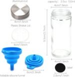 CARLA HOME 24 Glass Spice Jars with Lids, Shaker Tops, 180 Spice Labels, White Pen & Funnel for Kitchen Organization, Spice Rack, Seasoning & Herb Storage - Image 5
