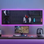 CARLA HOME Pegboard Wall Organizer Kit with 4 Modular Black Pegboards & 19 Accessories for Gaming, Office & Craft Storage (Black) - Image 2
