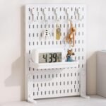 CARLA HOME Desk Pegboard Organizer Kit  with Hooks, Tray & Mount Ideal for Office, Gaming Setup & Home Workspace Organization (White)