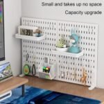 CARLA HOME 2 Pack Desk Pegboard Organizer Kit  with Hooks, Tray & Mount Ideal for Office, Gaming Setup & Home Workspace Organization (White) - Image 5