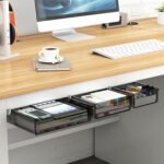 CARLA HOME 3â€‘Pack Under Desk Storage Drawers Hidden Pullâ€‘Out Organizer for Office & Home