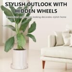 CARLA HOME 2-Pack Rolling Plant Stand with 360° Wheels for Indoor Pots (26 cm) - Image 3