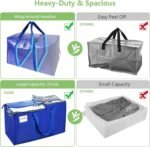 CARLA HOME 6-Pack Large Moving Storage Bags with Zippers & Handles with 95 Liters Capacity for Space Saving, Travel, Camping & Organization (Blue) - Image 4