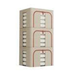 CARLA HOME 3 pack Large Clothes Storage Bins with Lids for Clothing, Bedding, Blankets, Toys (66L capacity - Beige) - Image 10