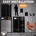 CARLA HOME Automatic Chicken Coop Door Opener with Timer Control, Anti-Pinch Protection, LCD Display & Battery Powered for Backyard Chickens - Image 6