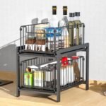 CARLA HOME 2 Tier Sliding Cabinet Organizer Drawer Storage Rack for Kitchen or Bathroom - Image 5