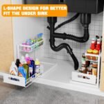 CARLA HOME 2 pack Under Sink Organiser with Sliding Drawers & 2 tier for Kitchen & Bathroom - Image 2