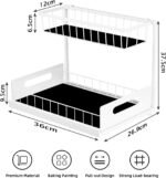 CARLA HOME 2 pack Under Sink Organiser with Sliding Drawers & 2 tier for Kitchen & Bathroom - Image 7