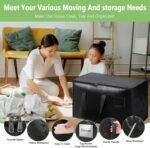 CARLA HOME 12-Pack Large Moving Storage Bags with Zippers & Handles with 95 Liters Capacity for Space Saving, Travel, Camping & Organization (Black) - Image 5