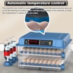 CARLA HOME 128 Egg Incubator with Automatic Turning, LED Display, Humidity & Temperature Control, Auto Water System & Built-in Egg Candler for Chicken, Duck, Quail, Goose - Image 6