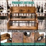 CARLA HOME 3-Tier Liquor Bottle Display Shelf Rack Bar Organizer for Whiskey, Wine, Coffee Syrups, Spirits & Bottles - Image 5