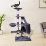 CARLA HOME 120cm Cat Tree for Indoor Cats with Condo, Hammock & Plush Perchfor for Kittens & Adult Cats - Image 7