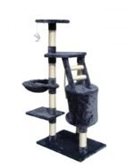 CARLA HOME 120cm Cat Tree for Indoor Cats with Condo, Hammock & Plush Perchfor for Kittens & Adult Cats - Image 8