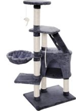 CARLA HOME 120cm Cat Tree for Indoor Cats with Condo, Hammock & Plush Perchfor for Kittens & Adult Cats - Image 9