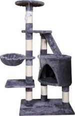 CARLA HOME 120cm Cat Tree for Indoor Cats with Condo, Hammock & Plush Perchfor for Kittens & Adult Cats - Image 10