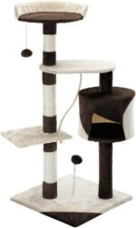 CARLA HOME 140cm Cat Tree for Indoor Cats with Plush Perch, Sisal Scratching Posts & Condo for Kittens & Adult Cats (Beige) - Image 10