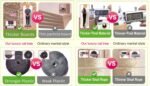 CARLA HOME 180cm Cat Tree Tower for Indoor Cats with Dual Condos, Plush Perches, Sisal Scratching Posts & Ramps for Kittens & Adult Cats (Beige) - Image 9
