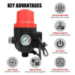 ETOSHA Water Pressure Pump Controller Auto Switch Control Electric BLACK - Image 4