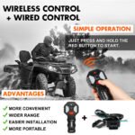 2500LBS Electric Winch Wireless Remote Synthetic Rope Wireless Remote ATV UTV BOAT - Image 7
