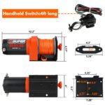 2500LBS Electric Winch Wireless Remote Synthetic Rope Wireless Remote ATV UTV BOAT - Image 11