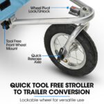 TAG-ALONG Pet & Cargo Jogger Bike Trailer, Pull Behind Bicycle Trailer Carrier Stroller, Blue - Image 10