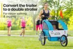 Tag-along Kids Bike Trailer Child Bicycle Pram Stroller Children Jogger Blue - Image 2