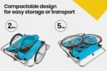Tag-along Kids Bike Trailer Child Bicycle Pram Stroller Children Jogger Blue - Image 5