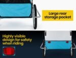 Tag-along Kids Bike Trailer Child Bicycle Pram Stroller Children Jogger Blue - Image 7