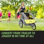 Tag-along Kids Bike Trailer Bicycle Pram Stroller Children Jogger Yellow - Image 3