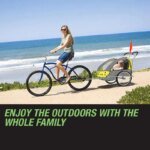 Tag-along Kids Bike Trailer Bicycle Pram Stroller Children Jogger Yellow - Image 8