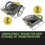 Tag-along Kids Bike Trailer Bicycle Pram Stroller Children Jogger Yellow - Image 12