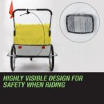 Tag-along Kids Bike Trailer Bicycle Pram Stroller Children Jogger Yellow - Image 13
