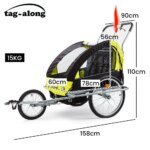 Tag-along Kids Bike Trailer Bicycle Pram Stroller Children Jogger Yellow - Image 15