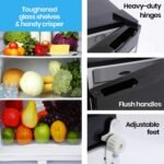 GECKO 95L Portable Upright Fridge and Freezer, 12V/24V for Camping, Caravans, Black - Image 10