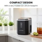 POLYCOOL Portable Ice Maker Machine, Automatic, 12kg/day,  Auto Clean, with Scoop and Removable Basket, Black - Image 9