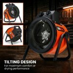 UNIMAC 2kW Industrial Electric Space Fan Heater, Tilt Angle, Fast Heating, 2 Heat Settings, Portable for Workshop and Garage Use - Image 8