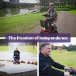 EQUIPMED FreeLite+ Mid-Sized Foldable Electric Mobility Scooter, Lithium Battery, Long Range and Easy Charging, Red - Image 3