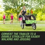 Tag-along Kids Bike Trailer Bicycle Pram Stroller Children Jogger Green - Image 3