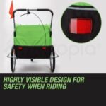 Tag-along Kids Bike Trailer Bicycle Pram Stroller Children Jogger Green - Image 13