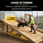 BAUMR-AG 40V Li-ion Powered 300KG / 300L Wheelbarrow, ATV Tow Bar, Deep V-tread Tyre, 2 Wheel Direct Drive - Image 6