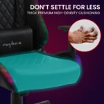 Overdrive Gaming Chair, with Bluetooth Speakers, RGB LED Lights, Reclining Game Armchair, Black - Image 10