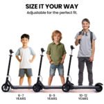 ALPHA Edge Electric Scooter Kids/Teens, 16km/h Max, Adjustable Height, UL Certified, AU Compliant, Dual Brakes, Bluetooth Music, LED, Black - Image 10