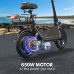 VALK Electric Scooter with Seat, 30km Range, AU Compliant, Disc brakes, 14" Tyres, for Adults, Teens, Commuter - Image 9