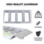 BULLET Pair of 2.3m Aluminium Loading Ramps, 4000kg Total Capacity, Heavy-Duty, Safety Pins, for Car, 4x4, Ride on Mower, ATV, Mini Excavator - Image 2