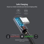 UGREEN USB-C to Angled USB2.0-C Round Cable M/M Aluminum Shell Nickel Plating 1m (Gray Black) 50123 - Image 2